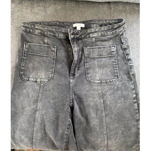 Lauren Conrad Black Pants Size 14 NEW Plus Woman Super High Rise Wide Leg